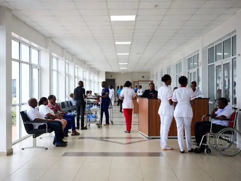Hospital reception desk